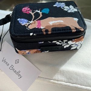 Vera Bradley travel pill case; Merry Mischief pattern